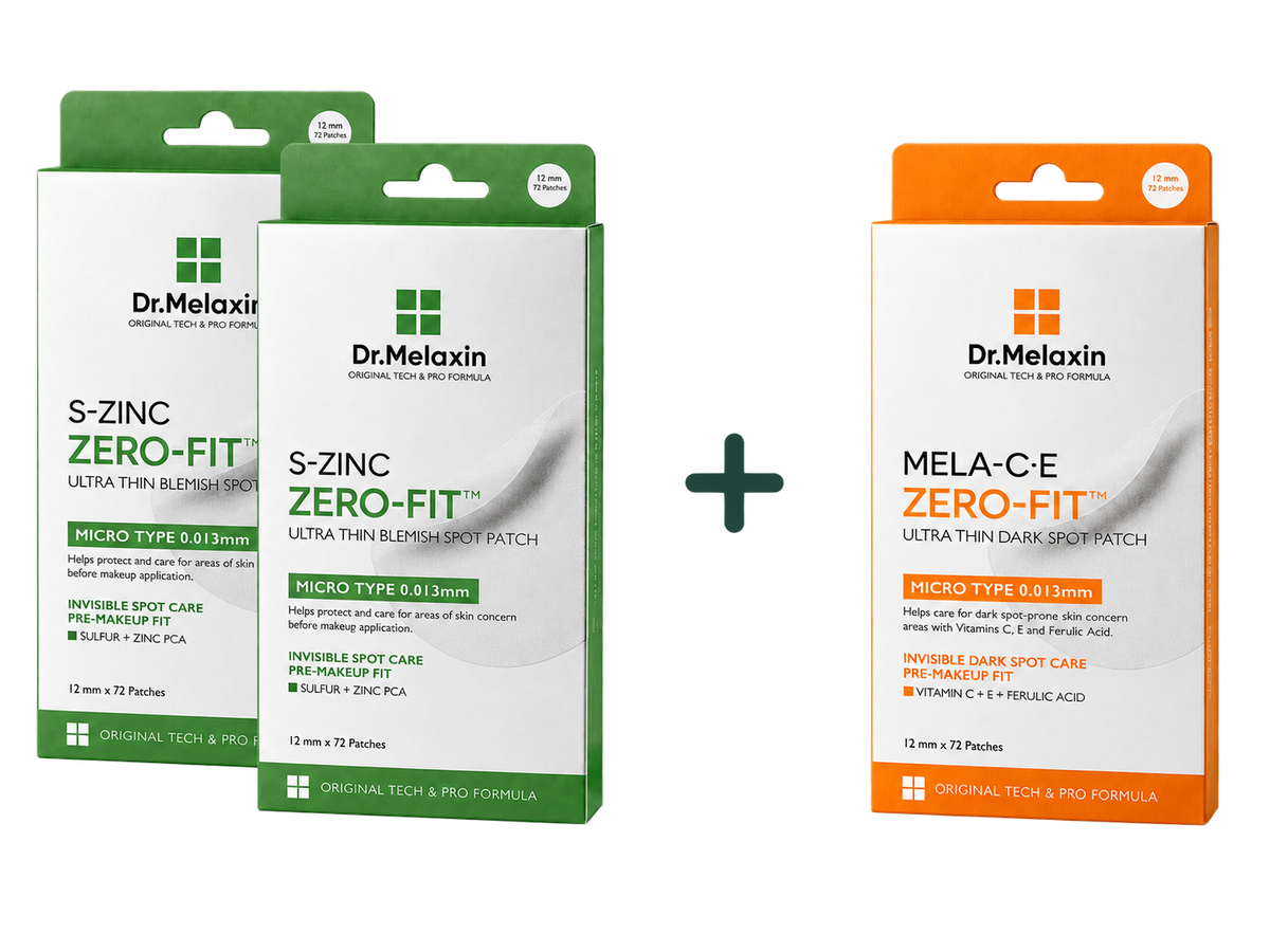 Two green Blemish packs plus one orange Dark Spot pack