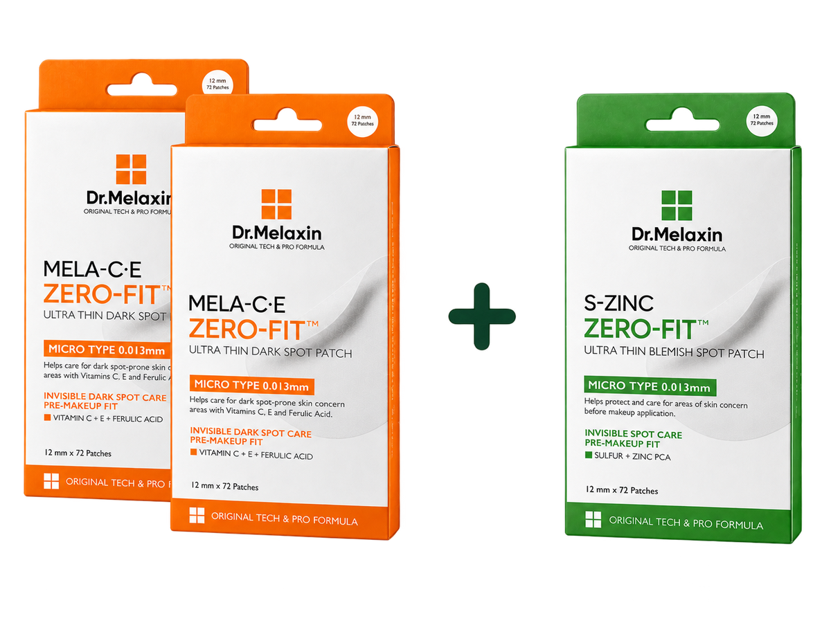 Two orange Dark Spot packs plus one green Blemish pack